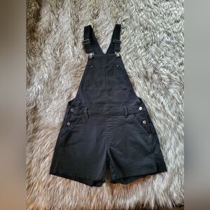 Black American Eagle Tomgirl Shortalls Small Worn 2×